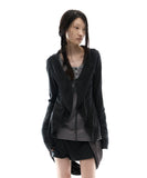 Ruffled Drape Cardigan