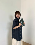[BAONHAUS] Kinkan Snap Button Pocket Denim Over Short Sleeve Shirt