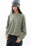 Joy stripe loose fit long sleeve