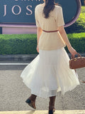 Kane Tiered Banding Long Skirt (Belt set)