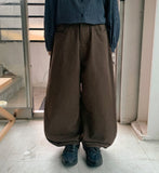 Calted Cotton Embroidered Balloon Wide Pants