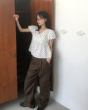 Pite Diagonal Cargo Pocket Wide Pants
