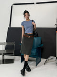 [U-BASIC] Our Cap Sleeve Crop Short Sleeve