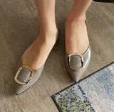 Hamelli square ring flat shoes