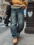 Ripple Semi Baggy Denim Pants
