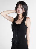 Floral lace sleeveless