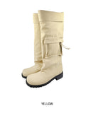 Side pocket long boots