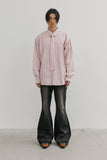 peach washing pintuck tie shirt