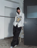 Coil camo snap parachute pants