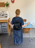 Jobe Black Leather Bokjori Backpack