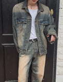 Desert washed denim trucker jacket