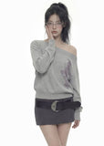 SIM CROSS One-Shoulder Sweatshirt