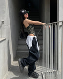 DT Military Pocket Crop Top (with cup)