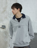 Small Logo Half Zip-Up Sweatshirt