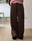 Hackett Side Folding Pintuck Corduroy Long Wide Pants