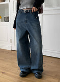 Nick Washing Straight Wide Denim Pants
