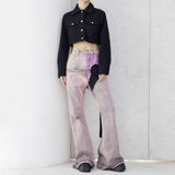 (Unisex) Buroon Incision Color Matching Pants
