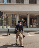 Merries Pintuck Banding Wide Pants