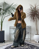 Eti Balloon Washing Cargo Denim Pants