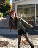 Malt Two-Way High-Neck Flight Jacket