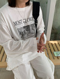 Pmin Printed Oversize Long Sleeve Tee