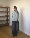 Nedic cozy ribbed collar loose fit knit cardigan