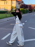 Unisex basic cotton tapered pants