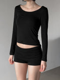 Roun Basic Deep Round Neck Tee