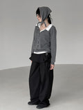 Bant Scarf Set Wool Knit Cardigan