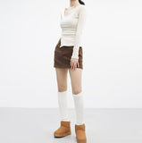 Lana Brushed A-line Skirt