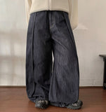 Kodina cut denim wide denim pants