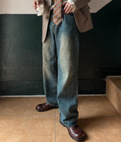 Loose Basic Wide Denim Pants