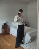 Pigment Washed Track Wide Pants