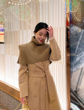 Blon Polar Knit Shawl Cape Warmer