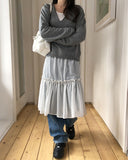 Rinko Dot Frill Chiffon Skirt