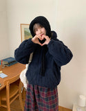 Deneki Fleece Quilting Hood Zip-Up Jumper