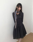Melien Dot Shirring Muffler