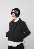 RIBBON POCKET SHORT COAT