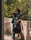 Terne pocket washing denim shirt