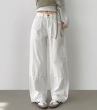 Rivet Fatigue Pocket Point Wide Cotton Pants