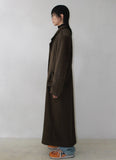 (WOOL 50) MOHAIR PINTUCK LONG COAT