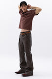 rockstern leather bootcut pants