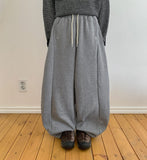 Rayu Brushed Adjust Training Banding Wide Pants