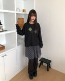 Choa Vintage Argyle Patch T-shirt