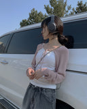 [A/M] Ringring Strap Bolero Cardigan