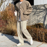 Genty brushed wide pants