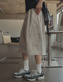 Play Diagonal Big Cargo Balloon Bermuda Pants