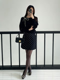 Tibel Dot Knit Mini Skirt