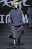 Paneled Denim Sweatshirt