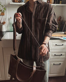 Flatter loose fit striped shirt